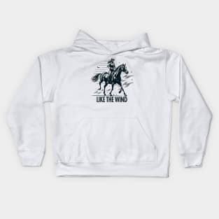 Like The Wind Horseback Riding Training Kids Hoodie